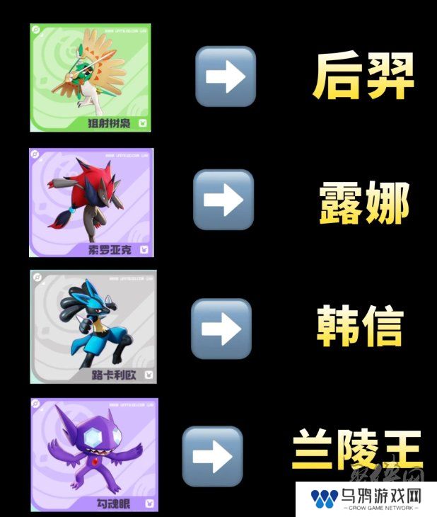 宝可梦大集结对应王者英雄都是谁 对应王者英雄一览