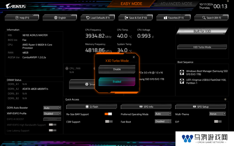 X3D再创神话，技嘉X870小雕助力9800X3D打造卓越游戏体验
